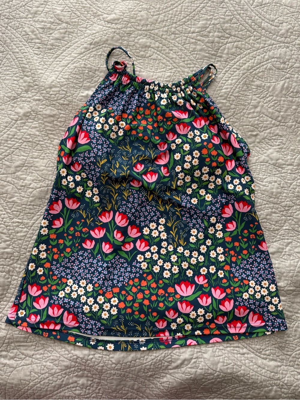 Lime Ricki x Lars Floral Double Cinch Tankini Top 3X NWOT